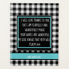 聖書パーソナライズされた詩文バッファロー・プレイド プランナー手帳