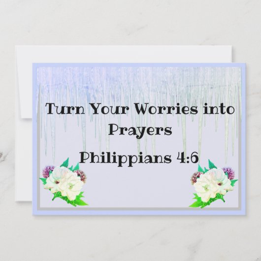 聖書ピリピの詩4:6 (正面)