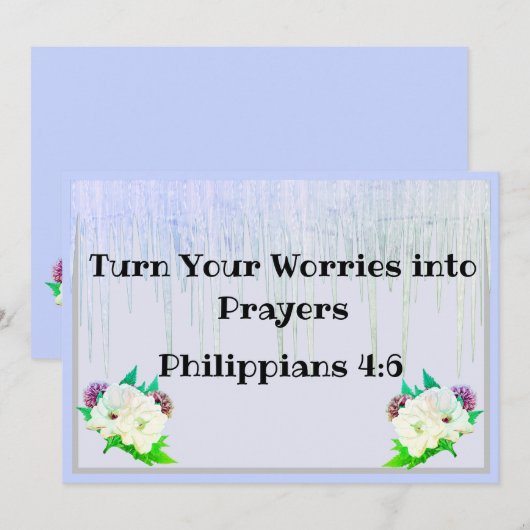 聖書ピリピの詩4:6 (正面/裏面)