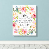 聖書ピリピ2:13引き伸ばしキャンバス キャンバスプリント (インサイチュ (ウッドフロア))