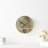 聖書ピリピ4:13 ラウンド壁時計 (ホーム)