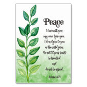 聖書モダンの聖句ヨハネのカード テーブルナンバー (裏面)