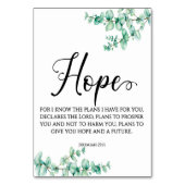 聖書モダン聖句エレミヤのカード テーブルナンバー (裏面)