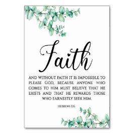 聖書モダン聖句ヘブルのカード テーブルナンバー