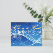 聖書ルカ2:14 Glory to Godポストカード シーズンポストカード (スタンド正面)