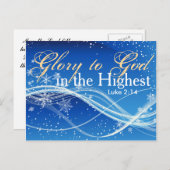 聖書ルカ2:14 Glory to Godポストカード シーズンポストカード (正面/裏面)