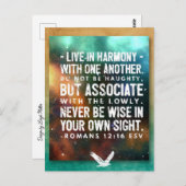 聖書ローマ12:16はがき ポストカード (正面/裏面)