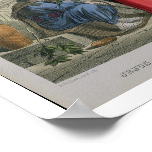 聖書与えからイエスは一生まれ人の盲目に向かって ポスター (角)