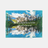 聖書与えの節を休めよう フリースブランケット (正面(横))