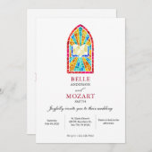 聖書付き教会結婚ガラス 招待状 (正面/裏面)