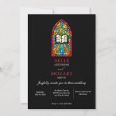 聖書付き教会結婚ガラス 招待状 (正面)