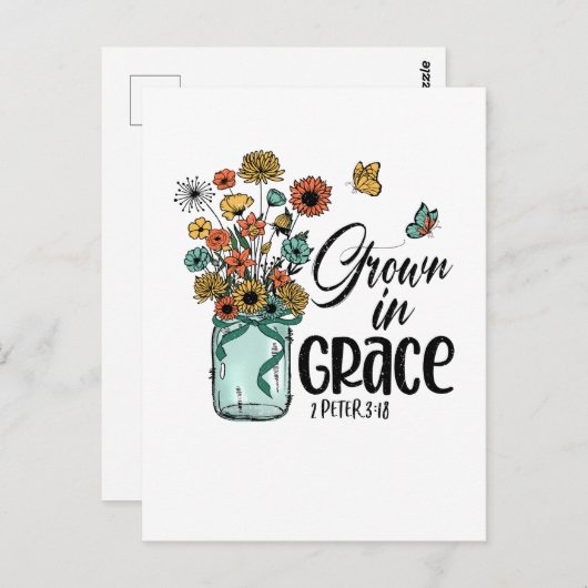 聖書信仰の中で成長する ポストカード (正面/裏面)