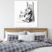 聖書写書者のヴルムの板に キャンバスプリント (インサイチュ (寝室))