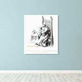 聖書写書者のヴルムの板に キャンバスプリント (インサイチュ (ウッドフロア))