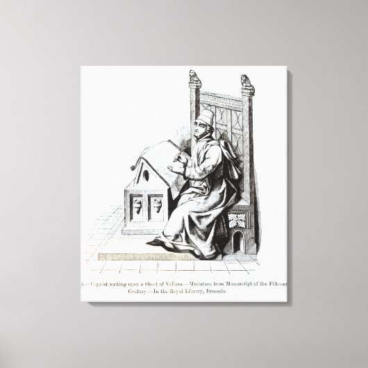 聖書写書者のヴルムの板に キャンバスプリント (正面)