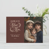 聖書写来真のクリスマスを彼に崇拝させよう シーズンカード (スタンド正面)