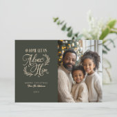 聖書写来真のクリスマスを彼に崇拝させよう シーズンカード (スタンド正面)