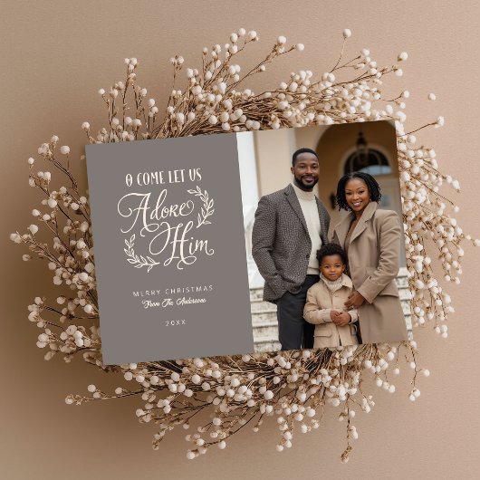 聖書写来真のクリスマスを彼に崇拝させよう シーズンカード