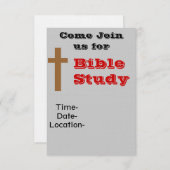 聖書勉強 招待状 (正面/裏面)