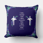 聖書十字架付きキリスト教装飾枕 クッション (正面)