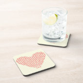 聖書引用文1コリント13ラブハートアートデザイン コースター (右側)