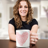 聖書引用文1コリント13ラブハートアートデザイン コーヒーマグカップ