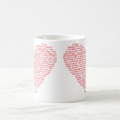 聖書引用文1コリント13ラブハートアートデザイン コーヒーマグカップ (中央)