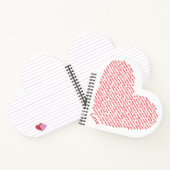 聖書引用文1コリント13愛ハートアート ノートブック (内部)