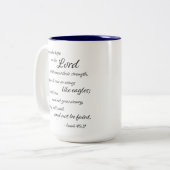 聖書引用文-イザヤ40:31 - ツートーンマグカップ (正面左)