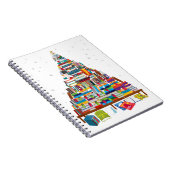 聖書愛好家のためのメリークリスマスライブラリーの木のギフト ノートブック (右側)