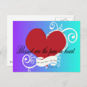 聖書感動的のマタイ5:8賛美はある。 ポストカード (正面/裏面)