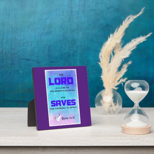 聖書感動的の引用文スラム34:18 フォトプラーク (インサイチュ)