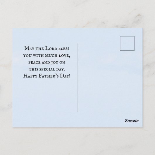聖書感動的の父の日 ポストカード (裏面)