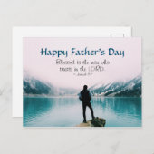 聖書感動的の父の日，山 ポストカード (正面/裏面)