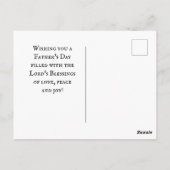 聖書感動的の父の日，山 ポストカード (裏面)