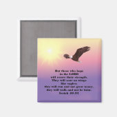 聖書感動的の聖句 – 主の中のワシの希望 マグネット (正面/裏面)