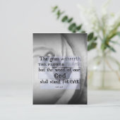 聖書感動的の聖句：神の言葉が立つ ポストカード (スタンド正面)
