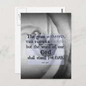 聖書感動的の聖句：神の言葉が立つ ポストカード (正面/裏面)