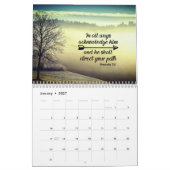 聖書感動的の詩と自然の写真 カレンダー (1月 2027)