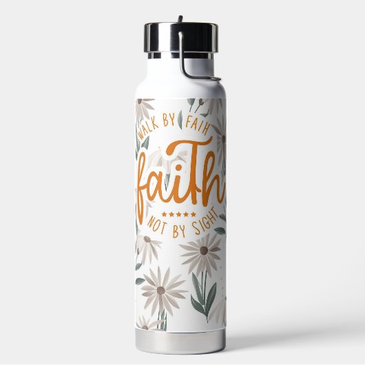 聖書感動的は見えないで信仰によって歩く ウォーターボトル (左面)