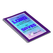 聖書感動的引用文詩篇34:18 ノートブック (右側)