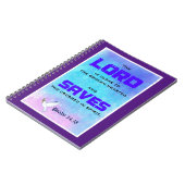 聖書感動的引用文詩篇34:18 ノートブック (左側)