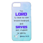 聖書感動的引用文詩篇34:18 Case-Mate iPhoneケース (裏面)