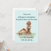 聖書感動的引用文Rom 8:28一緒に働く カード (正面/裏面インサイチュ)