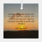 聖書感動的聖句エレミヤ29:11クリスマス ガラスオーナメント (裏面)