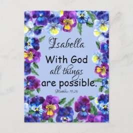 聖書感動的詩フローラ名葉書 ポストカード