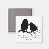 聖書感動的詩篇118:24鳥 マグネット (正面/裏面)