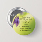 聖書文字2歴代誌20:20 缶バッジ (正面&裏面)