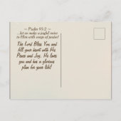 聖書来は、感謝祭とともに彼の前に ポストカード (裏面)