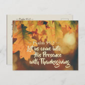 聖書来は、感謝祭とともに彼の前に ポストカード (正面/裏面)